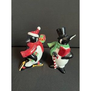 Christmas Salt and Pepper Shakers Penguins Sakura